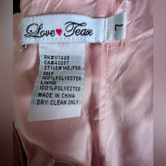 Love Tease Strapless Pleated Corset Gowns Metallic Blush Pink NWT (7) - Picture 14 of 14